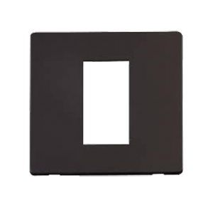 Legrand Myrius 1M Black Plate With Frame, 6732 31